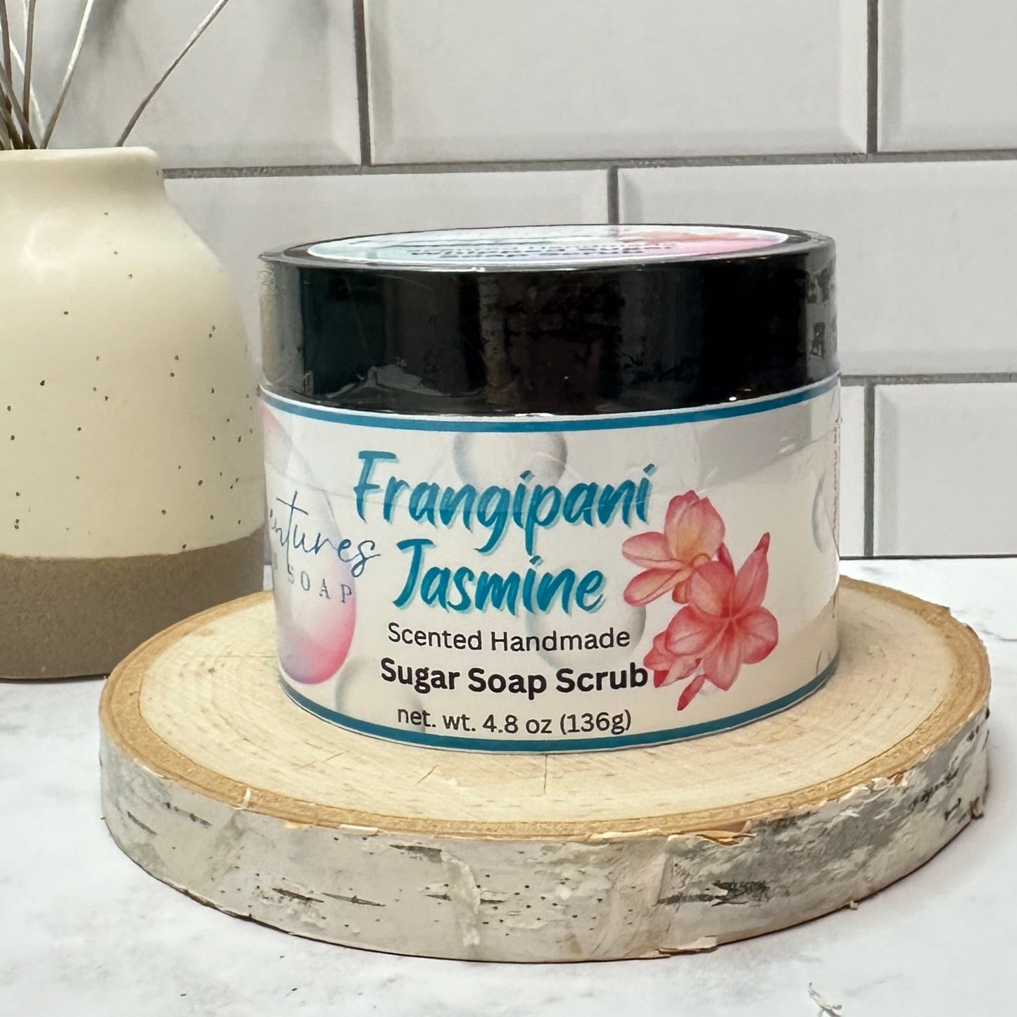 Frangipani Jasmine Whipped Sugar Soap Scrub